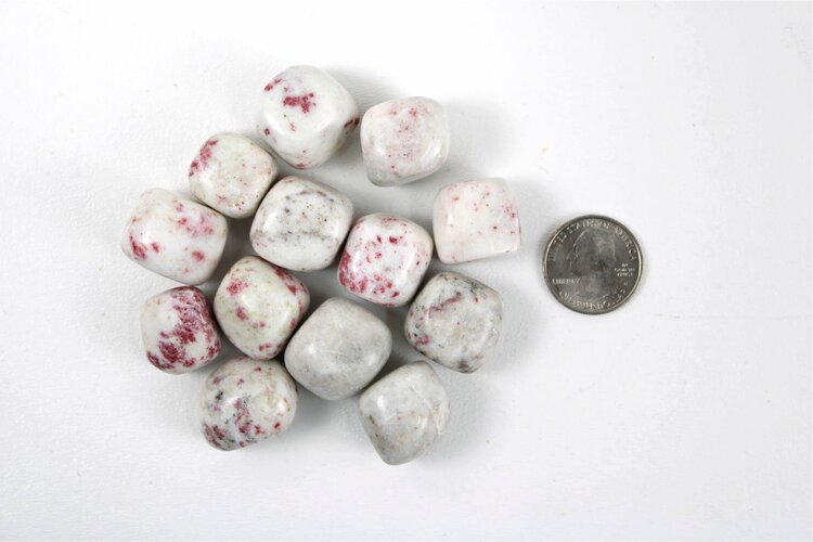 Cinabrite Scapolite & Thulite Tumbled Peru 1"