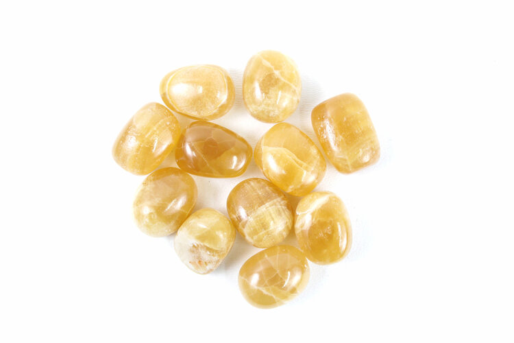 Calcite Honey Pakistan Tumbled ~20g