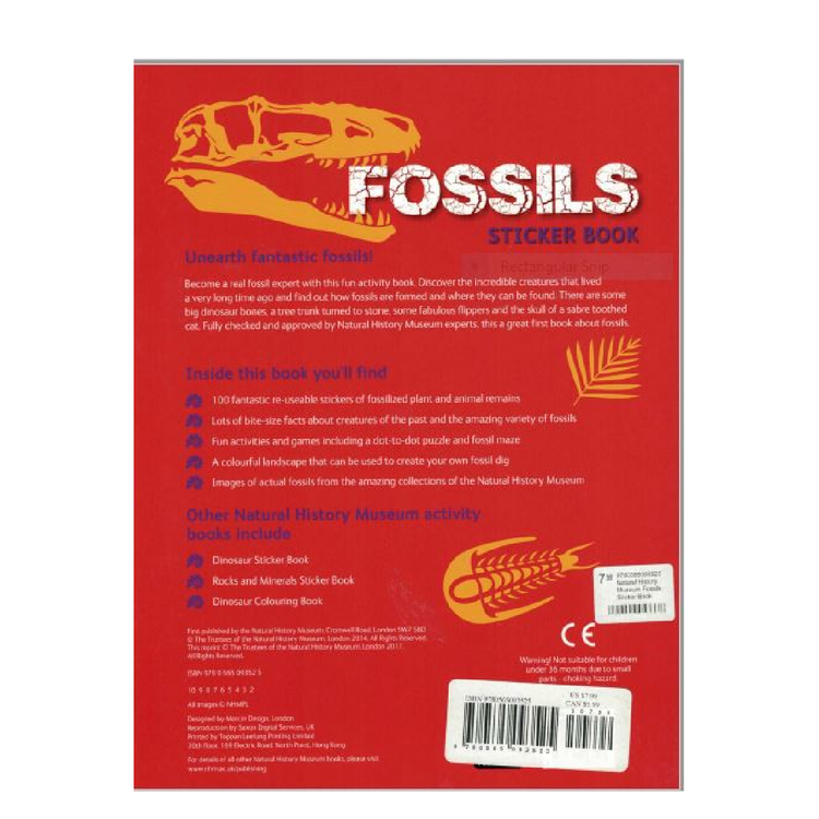 Natural History Museum Fossils Sticker Book
