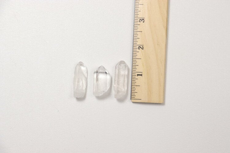 3 Quartz Crystals - 1/2" x 1-1/2"