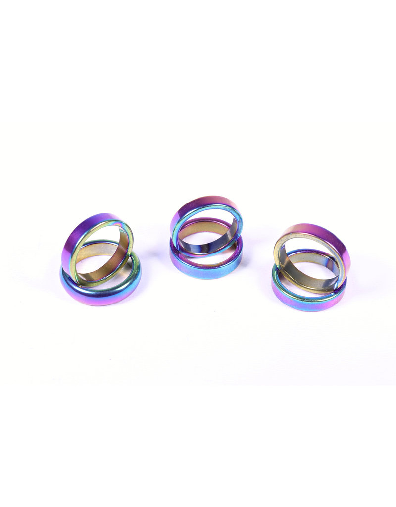 Natural Hematite Titanium Rainbow  Hematite Ring