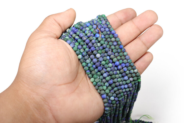 Azurite Round Matte 4mm