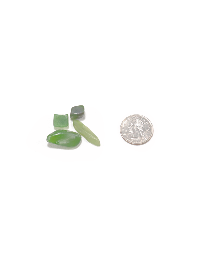 Natural Dark Green Jade Tumble Polish Pocket Stone