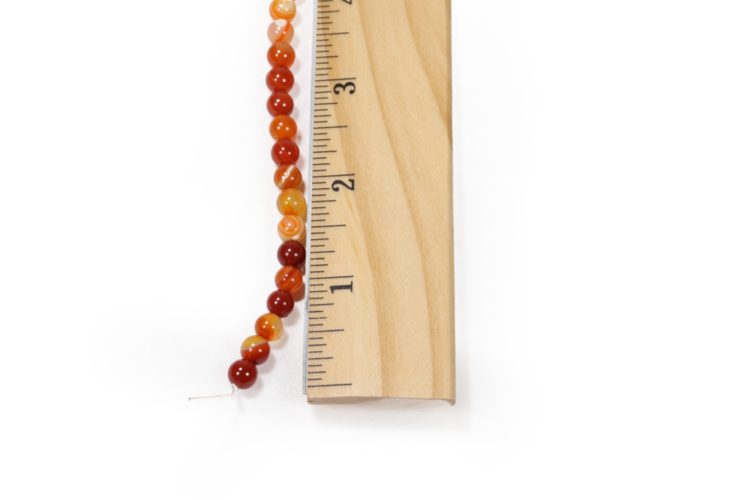 Orange Agate Round 6mm Dyed