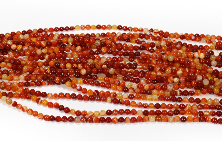 Orange Agate Round 6mm Dyed