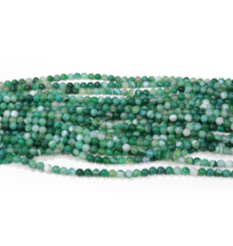 Green Banded Agate Round 8mm Dyed