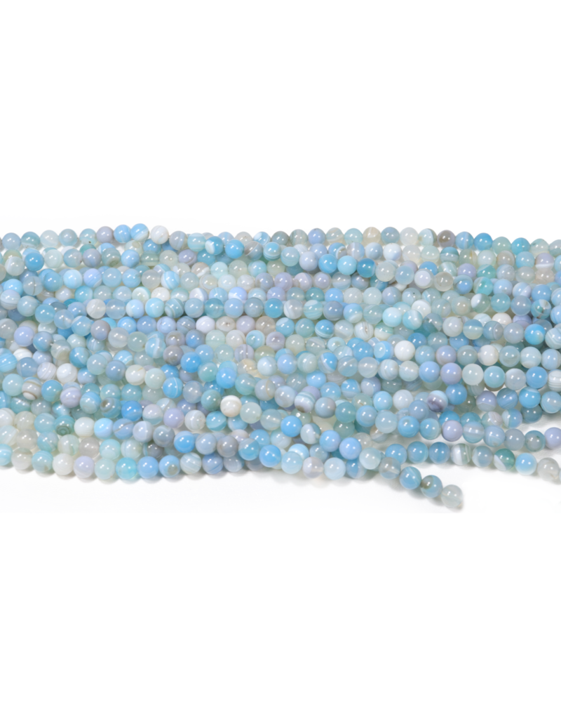 Light Blue Agate Round 8mm Dyed Mama's Minerals