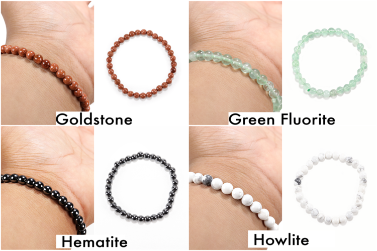 Assorted Gemstone Bracelet 6mm