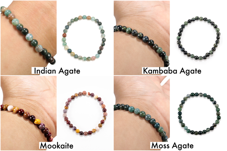Assorted Gemstone Bracelet 6mm