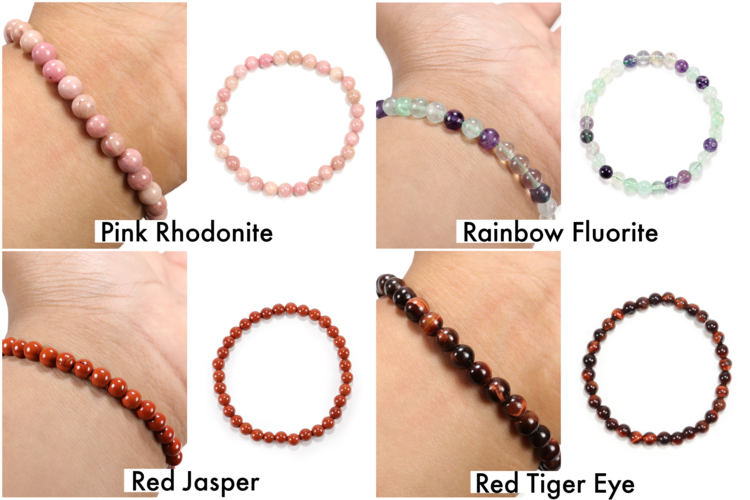 Assorted Gemstone Bracelet 6mm