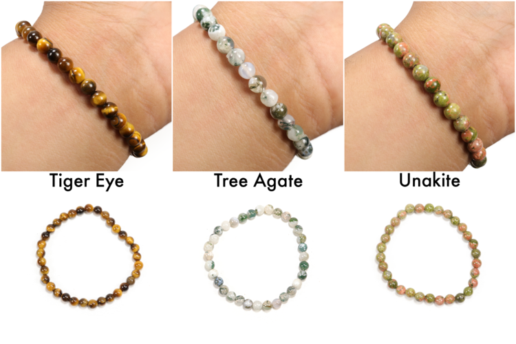 Assorted Gemstone Bracelet 6mm