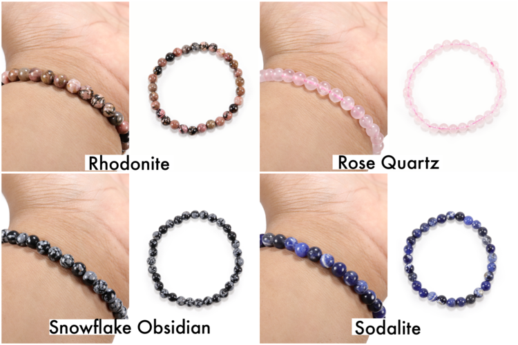 Assorted Gemstone Bracelet 6mm