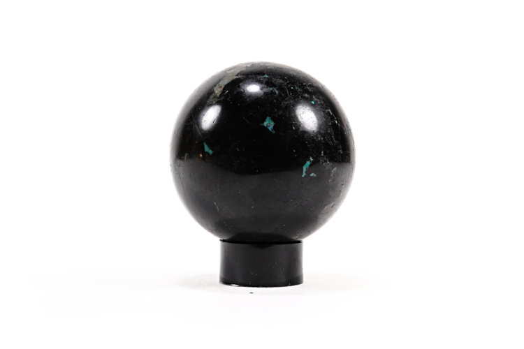 Black Tourmaline Chrysocolla Sphere 151-170g