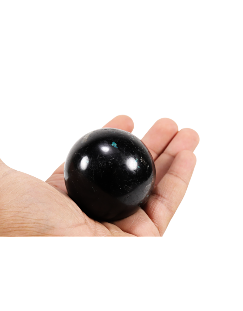 Black Tourmaline Chrysocolla Sphere 151-170g