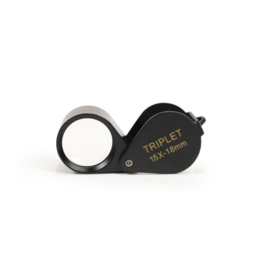 Jewelers Loupe Triplet 15x-18mm Black