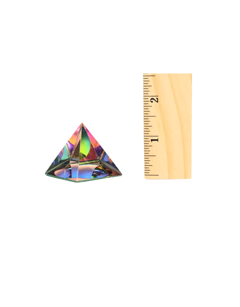 Rainbow Glass Pyramid 1"