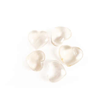 Clear Quartz Heart 1"