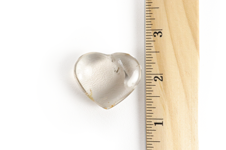 Clear Quartz Heart 1"