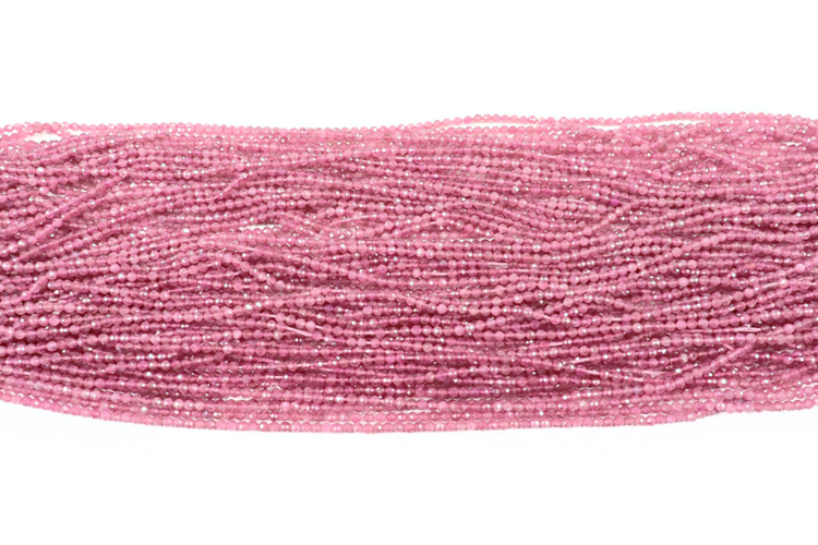 Pink Tourmaline Faceted Rounds 3mm