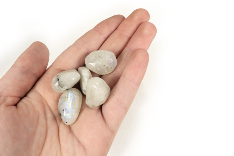 Rainbow Moonstone Tumbled India ~10g