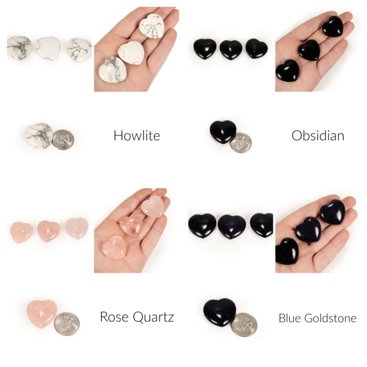 Gemstone Heart 30mm * 10% Off for 10