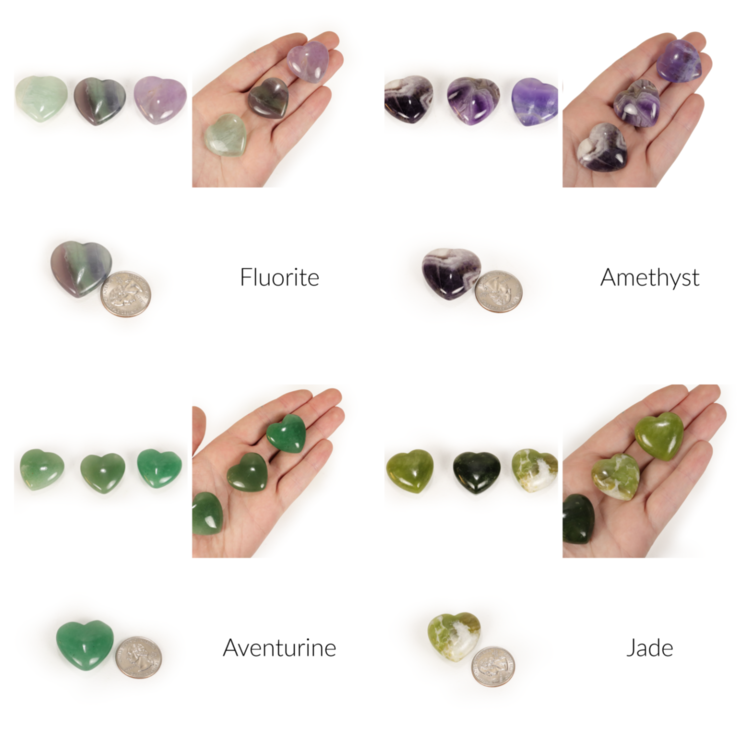Gemstone Heart 30mm * 10% Off for 10