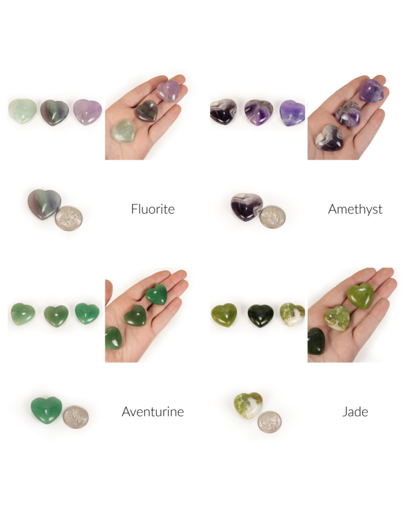 Gemstone Heart 30mm * 10% Off for 10