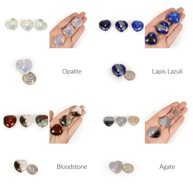 Gemstone Heart 30mm * 10% Off for 10