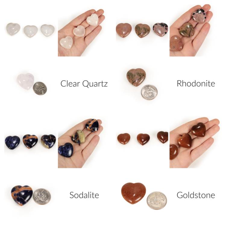 Gemstone Heart 30mm * 10% Off for 10