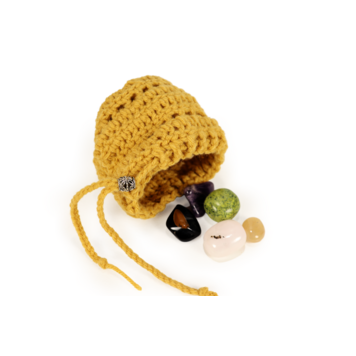 Feb. 21 SAT. 10-2pm  Crochet Crystal Pouch Class w/ Stones for Personal Growth