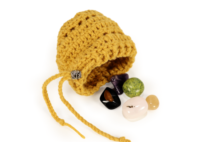 Jan. 17 SAT. 2-6pm  Crochet Crystal Pouch Class w/ Stones for the New Year