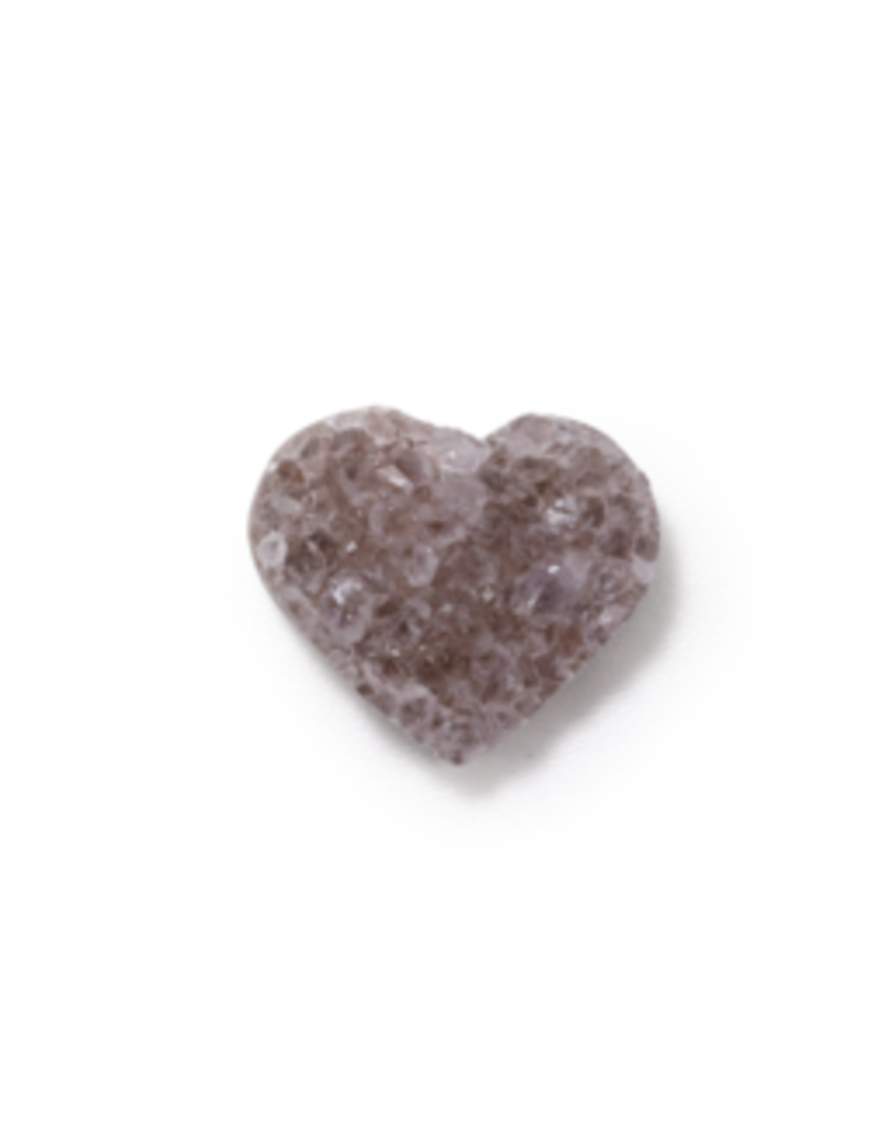 Amethyst Druzy Heart 30-40mm