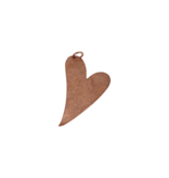 Copper Artisan Heart Charm 40x25mm