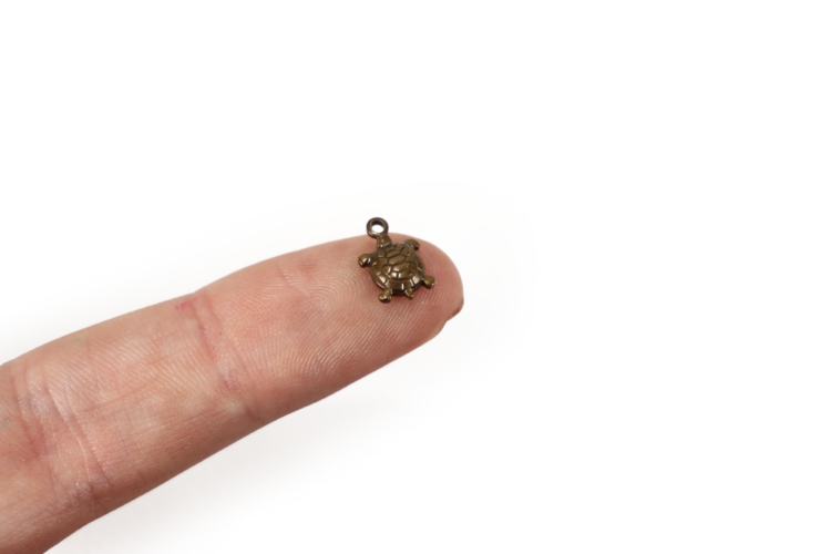 Teensie Turtle Charm 10x7mm