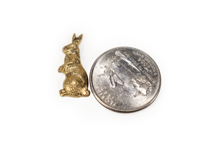 Artful Rabbit Charm 25x10mm
