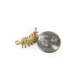 Fern Curving Left Charm 30x12mm