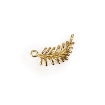 Fern Curving Left Charm 30x12mm