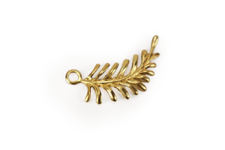 Fern Curving Left Charm 30x12mm