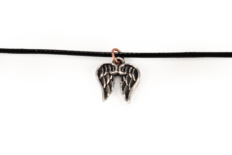 Antique Silver Angel Wings Charm 14x17mm