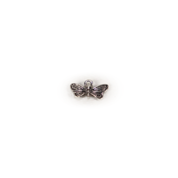 Antique Silver Butterfly Charm 12x6mm