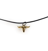 Longhorn Charm - Antiqued Gold