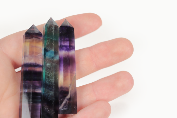 Fluorite Pencil Points 6-7 cm