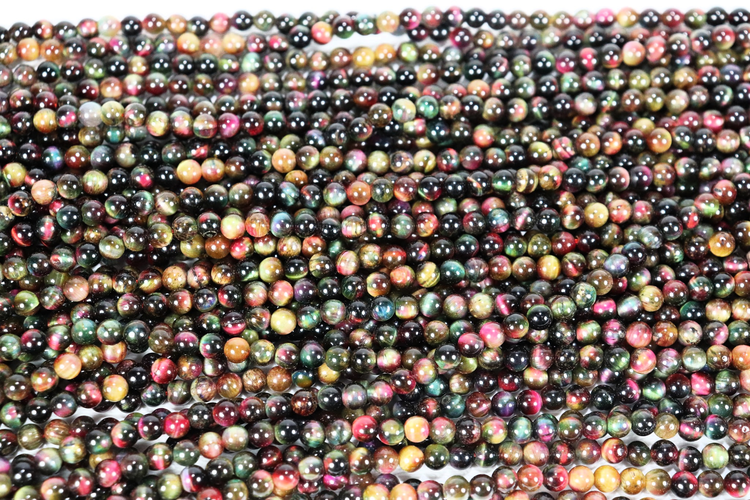 Tiger's Eye Round Dyed 4mm