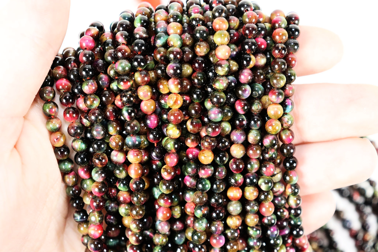 Tiger's Eye Round Dyed 4mm