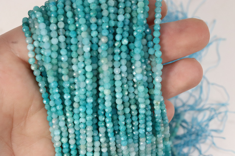 Russian Amazonite Faceted Round 3mm