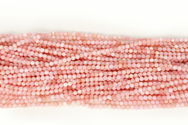 Pink Opal Faceted Round 3mm