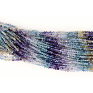 Rainbow Fluorite Faceted Round 4mm