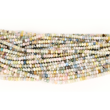 Morganite/Beryl Faceted Rondels 3x5mm