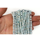 Larimar Faceted Rounds 4mm