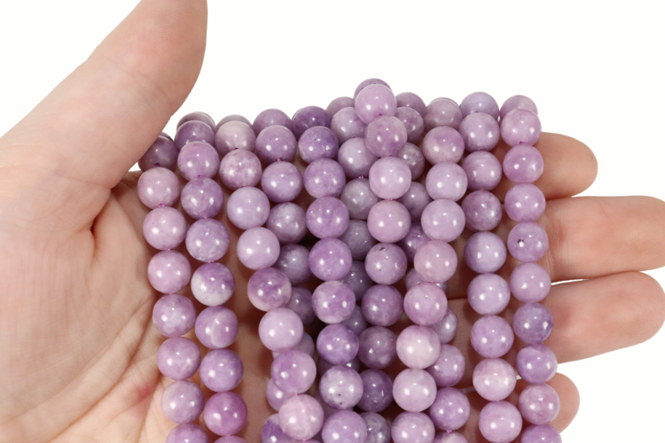 Lepidolite Rounds 8mm Grade A